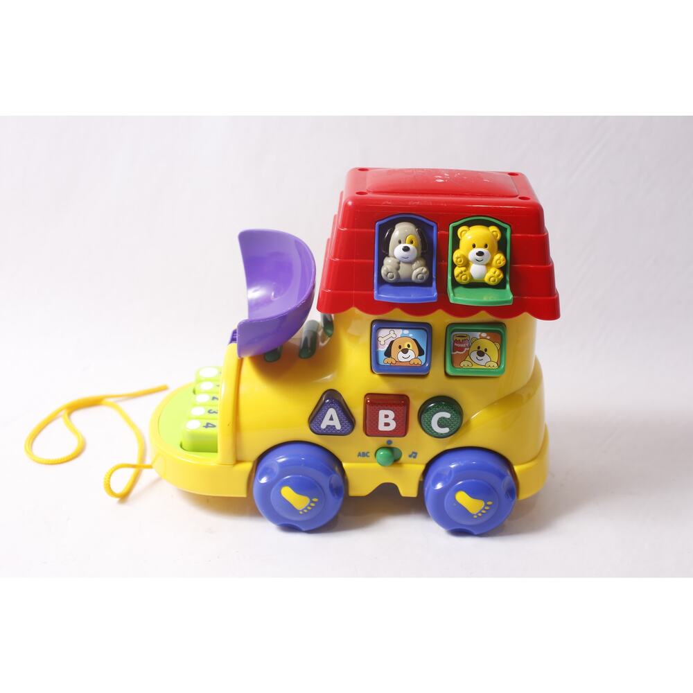 Working Megcos Musical Activity Boot Vintage Learning Colorful Pull Toy